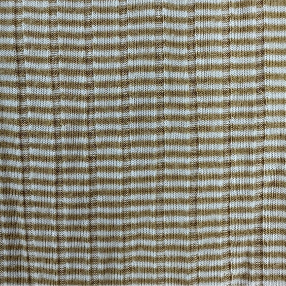 American Eagle Outfitters Stripped Button T Shirt Blouse Medium Yellow - Picture 8 of 10